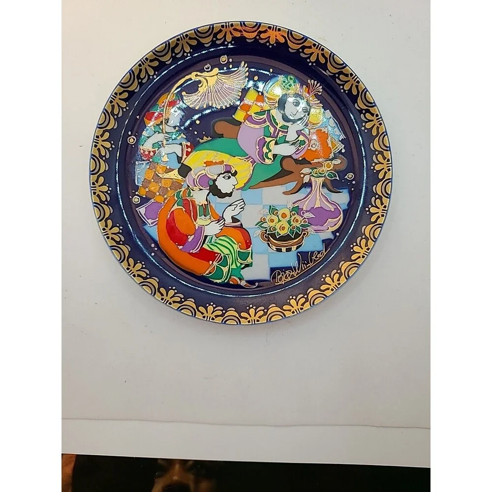 ROSENTHAL GERMANY SIGNED BJORN WIINBLAD WALL PLATE 6" - Picture 3 of 6